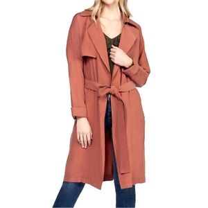 Dex lightweight belted trench coat